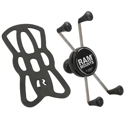 "RAM Mounts X-Grip" didelis telefono laikiklis su rutuliuku, Mobilusis telefonas / išmanusis telefonas, Pasyvus laikiklis, Automobilis, Juodas, Nerūdijantis plienas