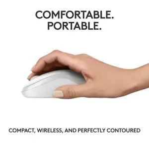 "Logitech M240", dvipusis, "Bluetooth", baltas
