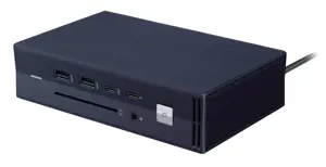 ASUS "SimPro Dock 2", laidinis, "Thunderbolt 3", 10,100,1000 Mbit/s, juodas, mėlynas, 7680 x 4320 taškų, 1920 x 1080 taškų