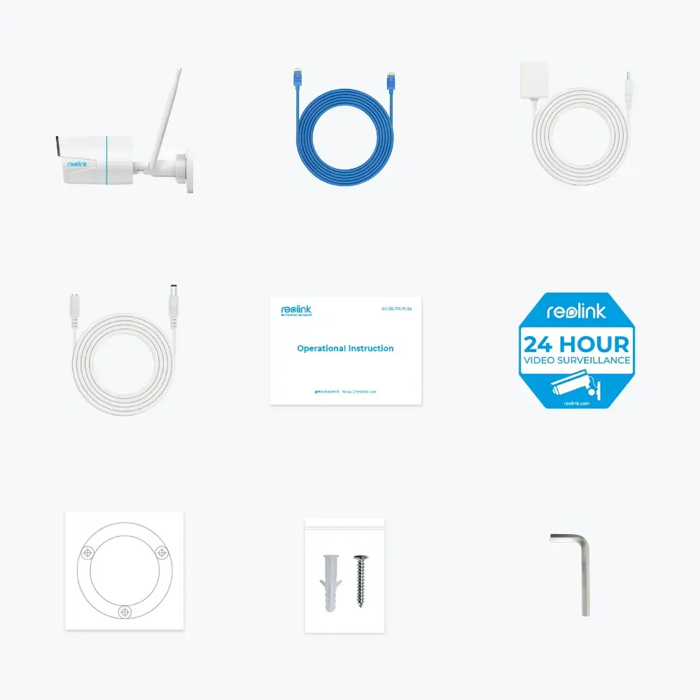 Reolink W320 - 5MP Outdoor Security Camera, 2.4/5 GHz Wi-Fi, Person/Vehicle/Animal Detection, 100ft Night Vision, IP security camera, Outdoor, Wired & Wireless, Google Assistant, External, Wall