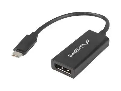 LANBERG AD-UC-DP-01 "Lanberg" adapteris USB TYPE-C(M)-Displayport(F) 15 cm juodas