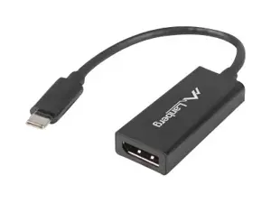 LANBERG AD-UC-DP-01 "Lanberg" adapteris USB TYPE-C(M)-Displayport(F) 15 cm juodas