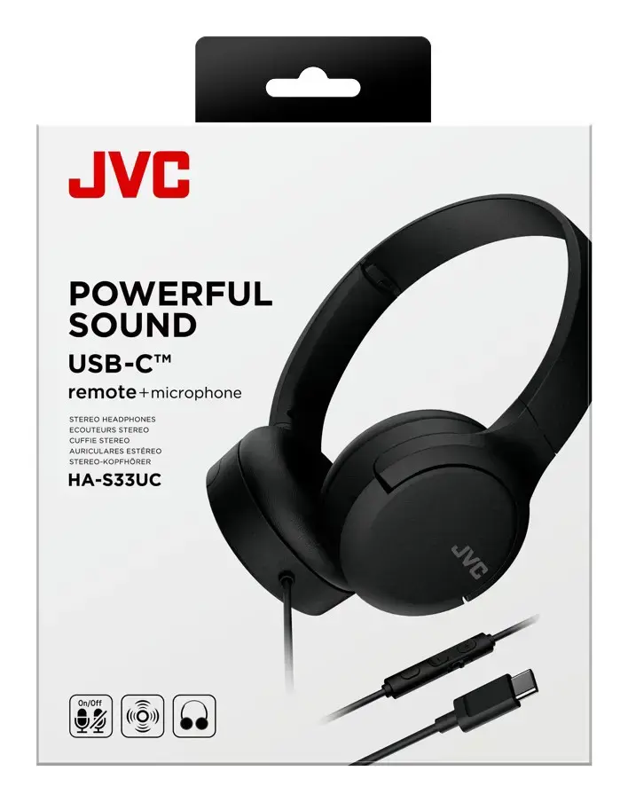 JVC HA-S33UCBU - headphones, black