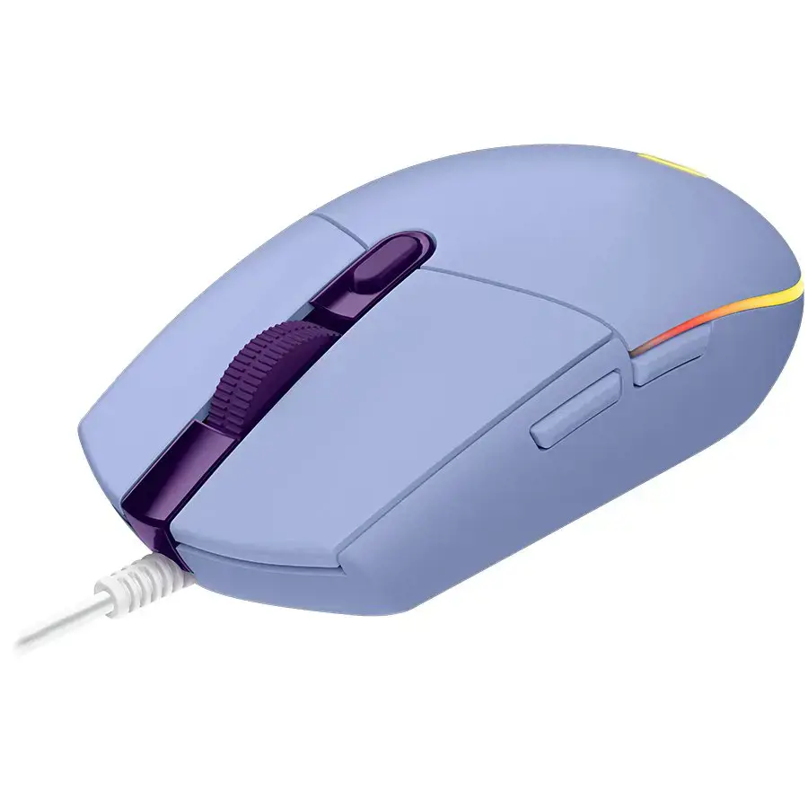 LOGITECH G203 LIGHTSYNC laidinė žaidimų pelė - LILAC - USB