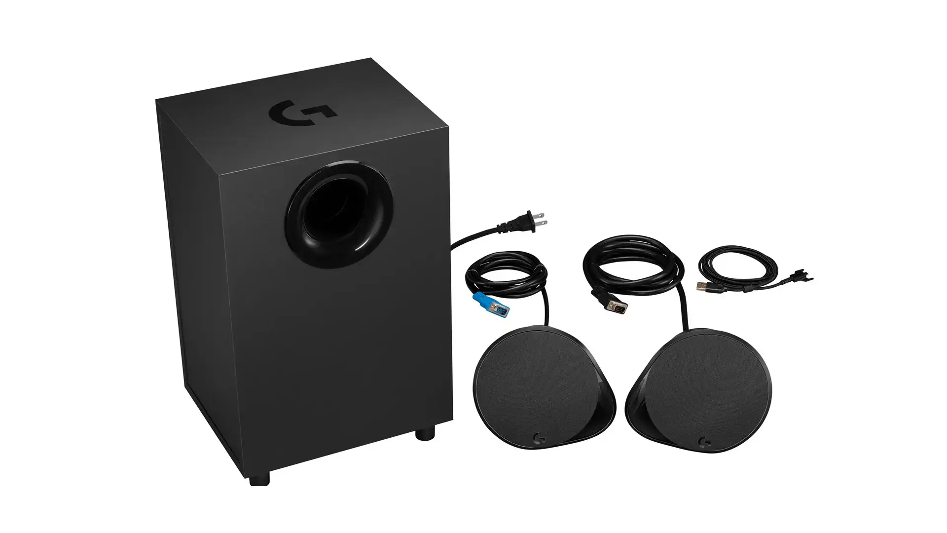 LOGITECH G560 LIGHTSYNC žaidimų garsiakalbiai 2.1 - BLACK - USB