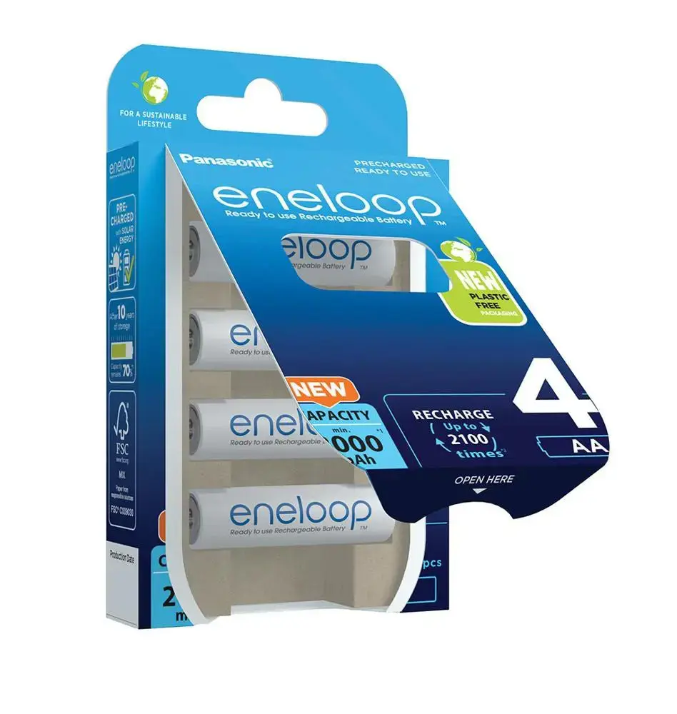 "Panasonic" įkraunamos baterijos ENELOOP BK-3MCDE/4BE AA, 2000 mAh, 4 vnt.