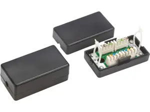 "Alantec WTM06" tinklo jungiamoji dėžutė "Cat5e", juoda