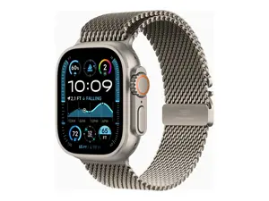 Apple Watch Ultra 2 GPS + Cellular 49mm Natural Titanium Case with Natural Titanium Milanese Loop -…