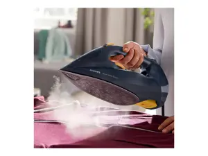 "Philips" 7000 serijos DST7060/20 HV garinis lygintuvas mėlyna/geltona, garinis lygintuvas, "SteamGlide Elite" padas, 2 m, 250 g/min, mėlyna, geltona, 55 g/min