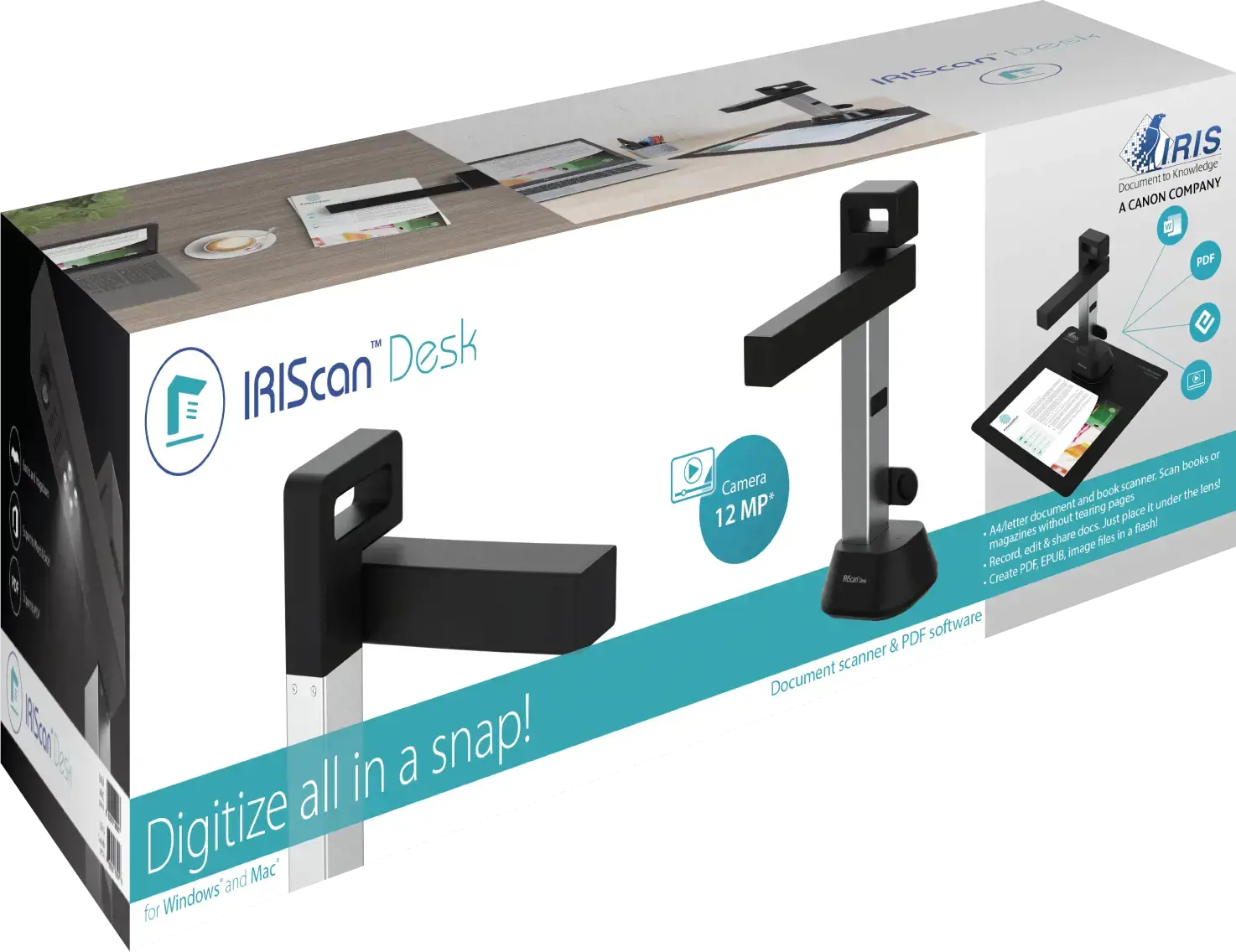 I.R.I.S. IRISCan Desk 6, 297 x 210 mm, juoda, CMOS, 12 MP, 3264 x 2448 taškų, vaizdas