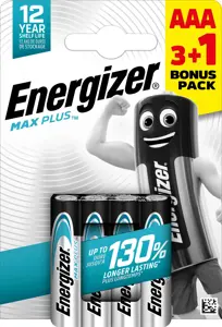 Energizer battery Max Plus Alkaline AAA CHP4 3+1
