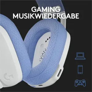 LOGITECH G435 LIGHTSPEED belaidės žaidimų ausinės - BALTOS spalvos