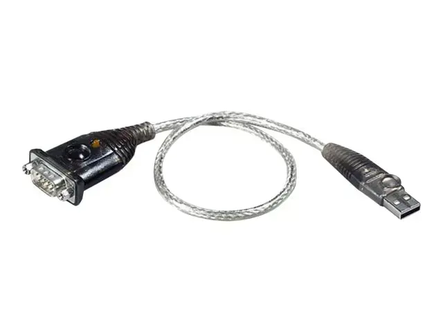ATEN USB 2.0 ir RS-232 adapteris (100 cm), juodas, metalinis, 1 m, USB Type-A, DB-9, vyriškas, vyriškas