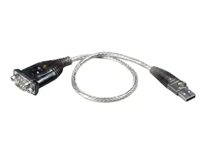 ATEN USB 2.0 ir RS-232 adapteris (100 cm), juodas, metalinis, 1 m, USB Type-A, DB-9, vyriškas, vyriškas