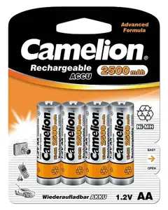 Camelion AA/HR6, 2500 mAh, įkraunamos baterijos Ni-MH, 4 vnt.