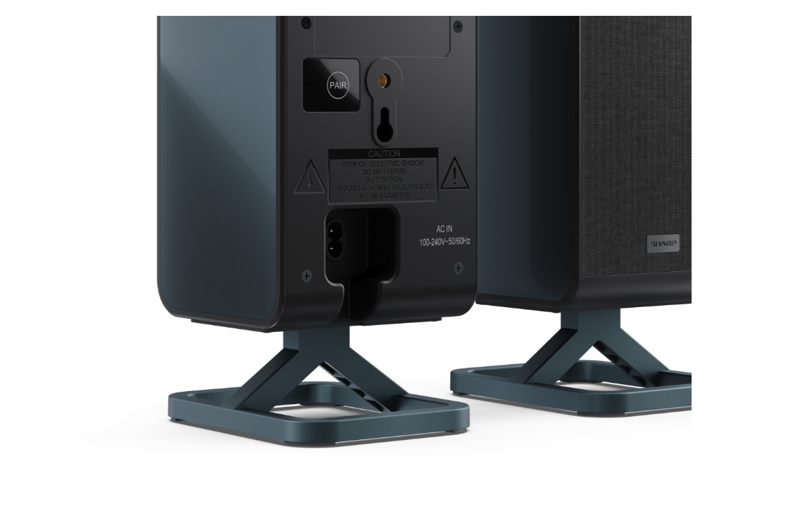 Sharp | 2.0.2 Wireless Rear Surround Speakers | HT-SPR52021(BK)