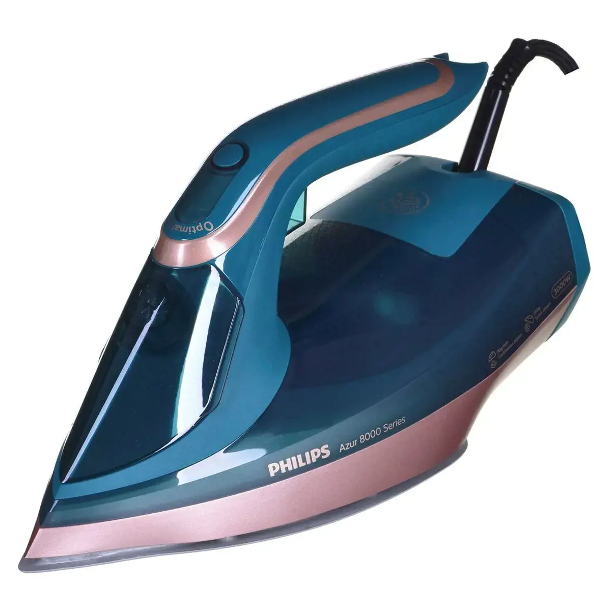 "Philips" 1000 serijos DST8030/70, garų lygintuvas, "SteamGlide Elite" padas, 2,5 m, 240 g/min, žalias, 70 g/min