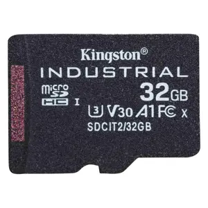 KINGSTON 32 GB microSDHC Industrial C10 A1 pSLC kortelė, viena pakuotė be adapterio