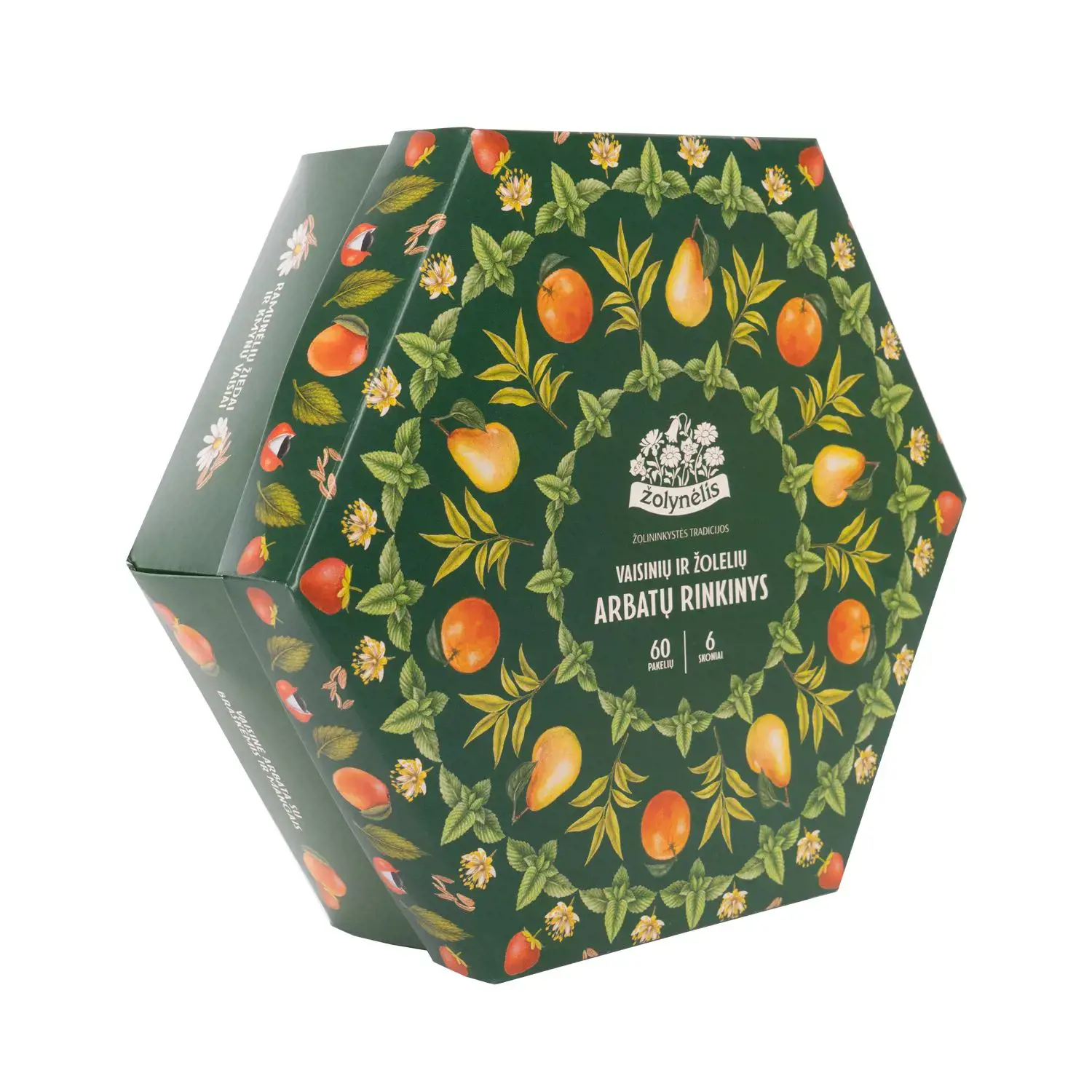 Žolelių ir vaisinių arbatų rinkinys, ŽOLYNĖLIS 60 vnt