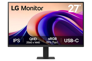 LCD Monitor LG 27U631A-B 27" Gaming Tilt Panel IPS 2560x1440 16:9 100 Hz 5 ms Colour Black 27U631A-B