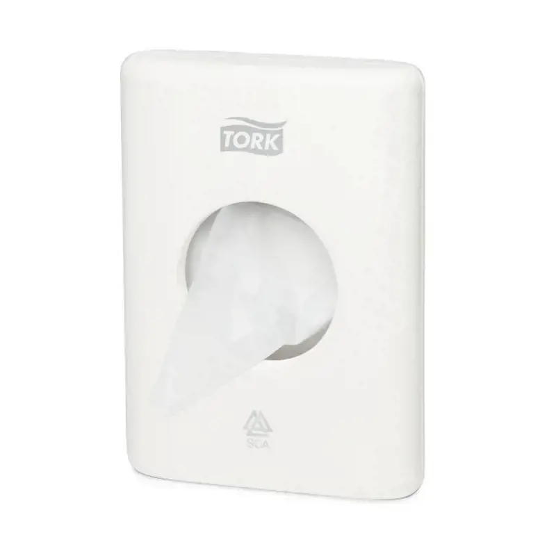 Higieninių paketų maišelių dozatorius TORK B5, 100 x 36 x 140 mm (566000), baltos spalvos