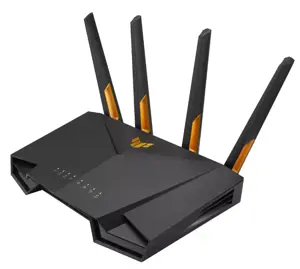 ASUS TUF-AX4200, "Wi-Fi 6" (802.11ax), dviejų dažnių (2,4 GHz / 5 GHz), Ethernet LAN, juodas, stali…