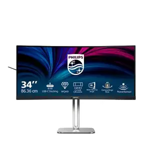 Philips Curved Business WQHD monitor with USB-C, 34’’, 300 cd/m2, HDMI 2.0 x 2, DisplayPort 1.4 x 1…