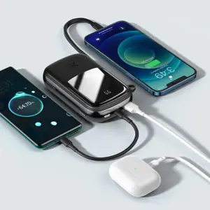Maitinimo baterija "Baseus Qpow PRO" su laidu, 20000 mAh, 20 W (juoda)