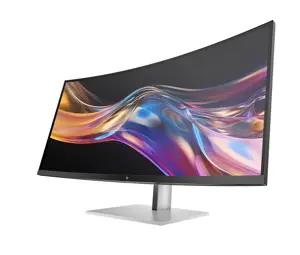 HP 738pu Series 7 Pro Curved TB4 Charging Monitor - 37.5" 3840x1600 WQHD+ 400-nit 60Hz AG, Curved, IPS Black HDR 400, USB-C(100W/65W/15W)/HDMI/ DP Daisy-Chain, 5x USB-A, speakers, RJ-45 LAN, height adjustable/tilt/swivel, 3 years (Z38c)