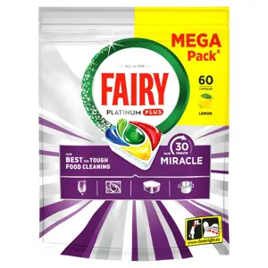 Automatinių indaplovių kapsulės FAIRY Platinum+ Lemon Miracle, 60vnt