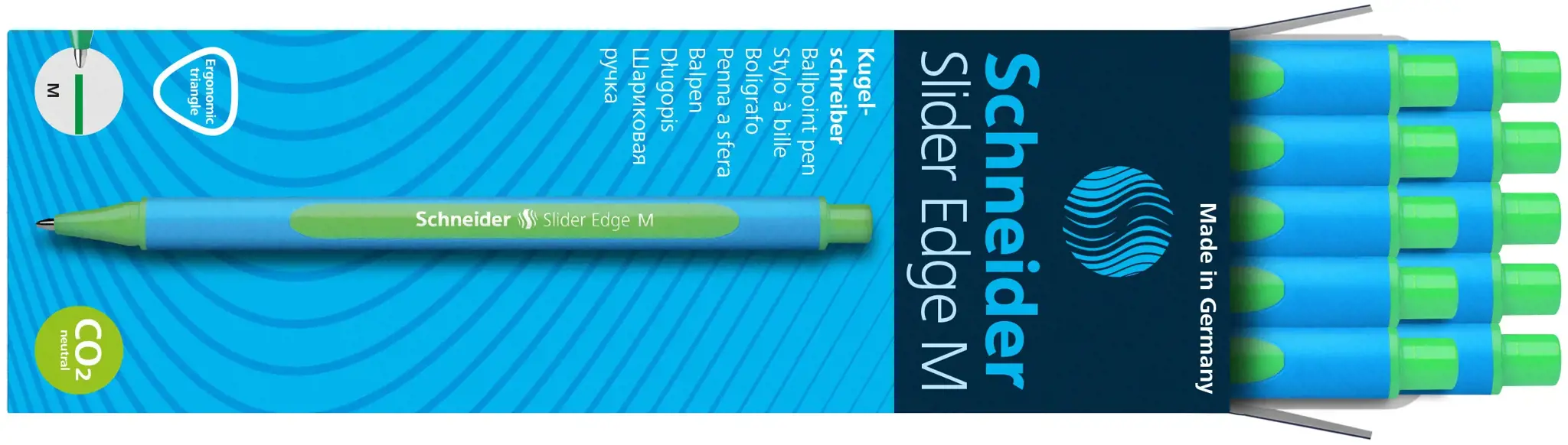 Tušinukas SCHNEIDER SLIDER EDGE, M 0,7 mm., žalia