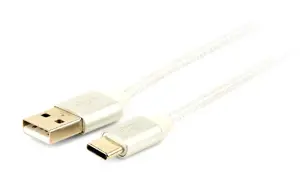 GEMBIRD CCB-mUSB2B-AMCM-6-S Gembird USB 2.0 kabelis su C tipo laidu, medvilninis, su metalinėmis ju…