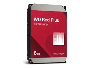 "WD Red Plus" 6 TB SATA 6 Gb/s 3,5 colių 258 MB spartinančiosios atminties vidinis kietasis diskas Nefasuotas