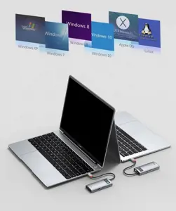 Baseus Metal Gleam 4in1 multifunctional HUB USB Type C - USB Type C Power Delivery 100 W | HDMI 4K 30 Hz | 1x USB 3.2 Gen 1 | 1x USB 2.0 (CAHUB-CY0G)