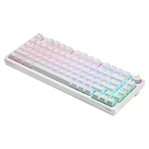 SAVIO PHENIX WHITE Wireless Mechanical Keyboard, Gateron Red Pro, ABS