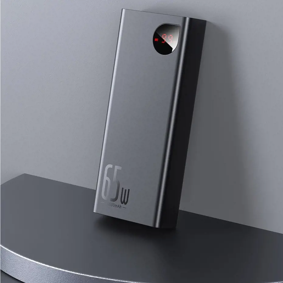 "Baseus Adaman Metal Powerbank" 20000mAh PD QC 3.0 65W 2xUSB + USB-C + micro USB (juodas)