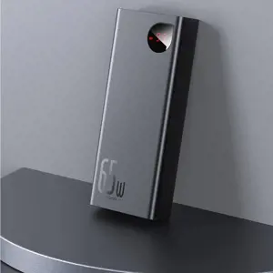 "Baseus Adaman Metal Powerbank" 20000mAh PD QC 3.0 65W 2xUSB + USB-C + micro USB (juodas)