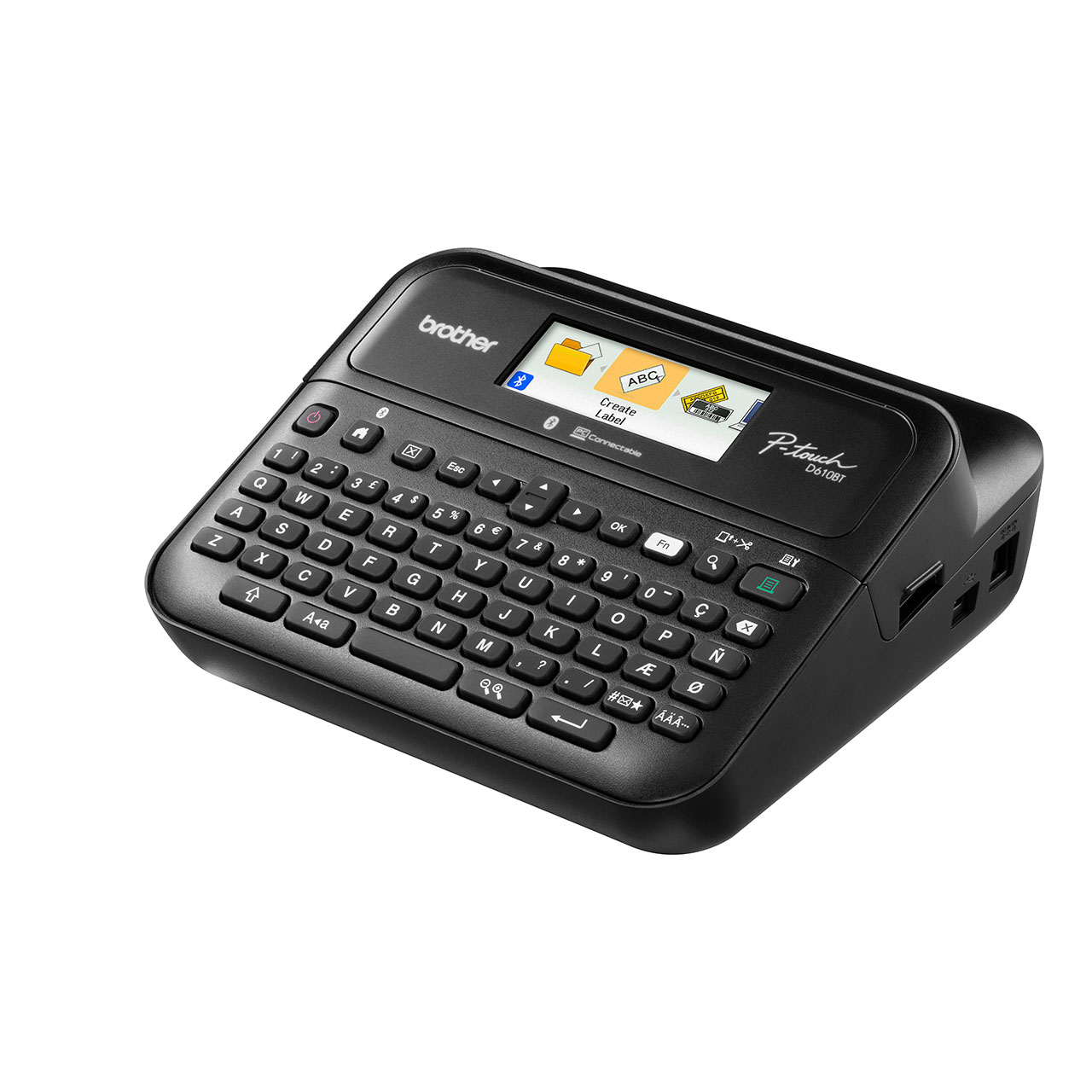 BROTHER PT-D610BT - ETIKEČIŲ SPAUSDINTUVAS KOMPIUTERIUI SU SPALVOTU EKRANU