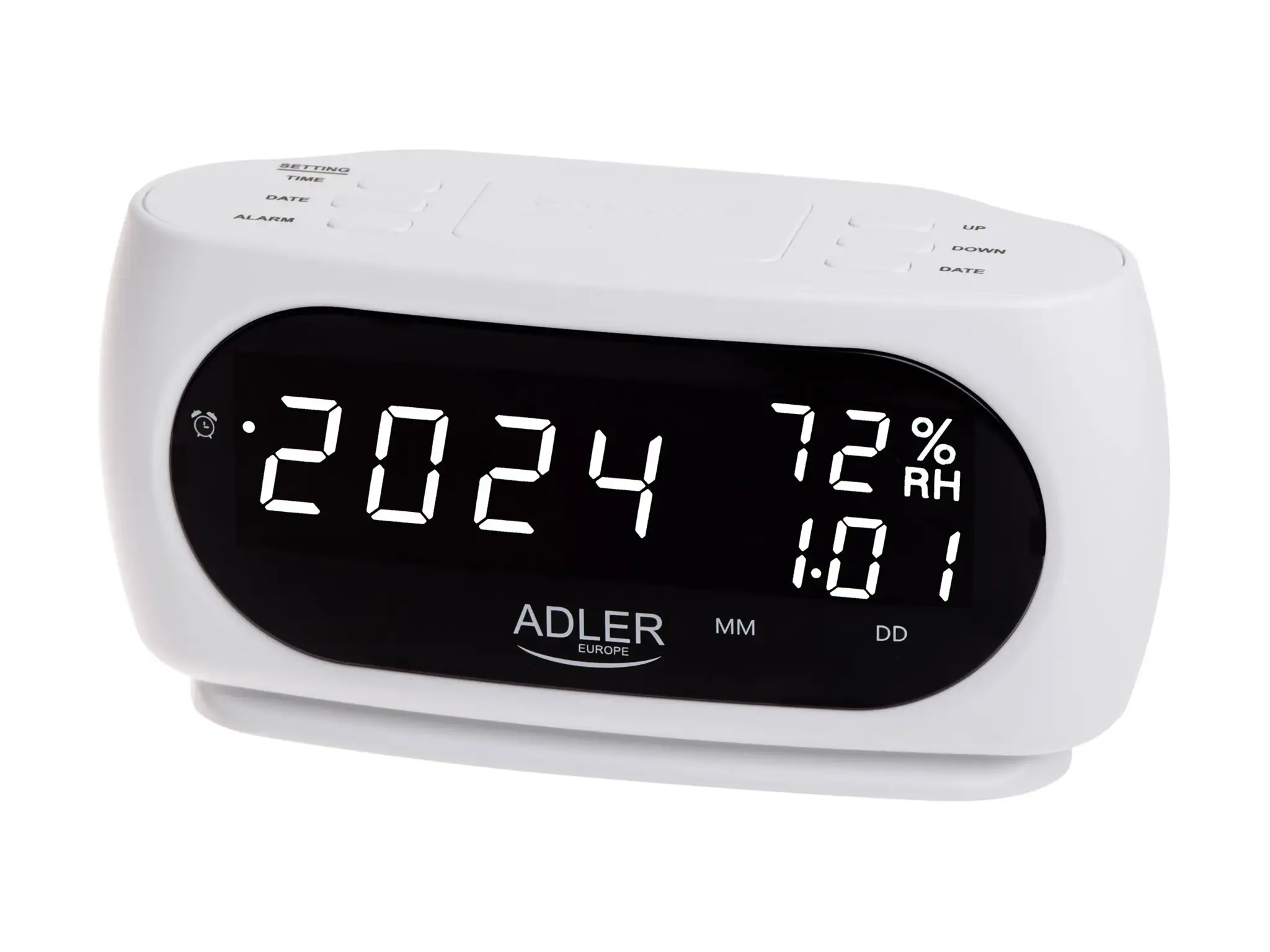 Adler AD 1186W alarm clock Digital alarm clock Black, White
