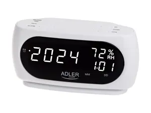 Adler AD 1186W alarm clock Digital alarm clock Black, White