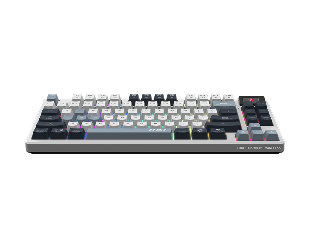 MSI FORGE GK600 TKL WIRELESS SKY | Gaming Keyboard | Wireless | US | Bluetooth | 2.4 GHz, Bluetooth, USB 2.0 | Mechanical Linear