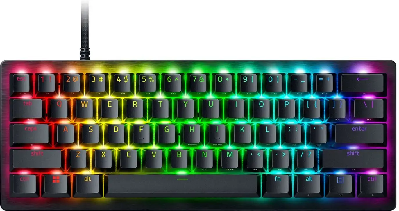 "Razer" mini žaidimų klaviatūra "Huntsman V3 Pro" laidinė šiaurietiška analoginė optinė juoda