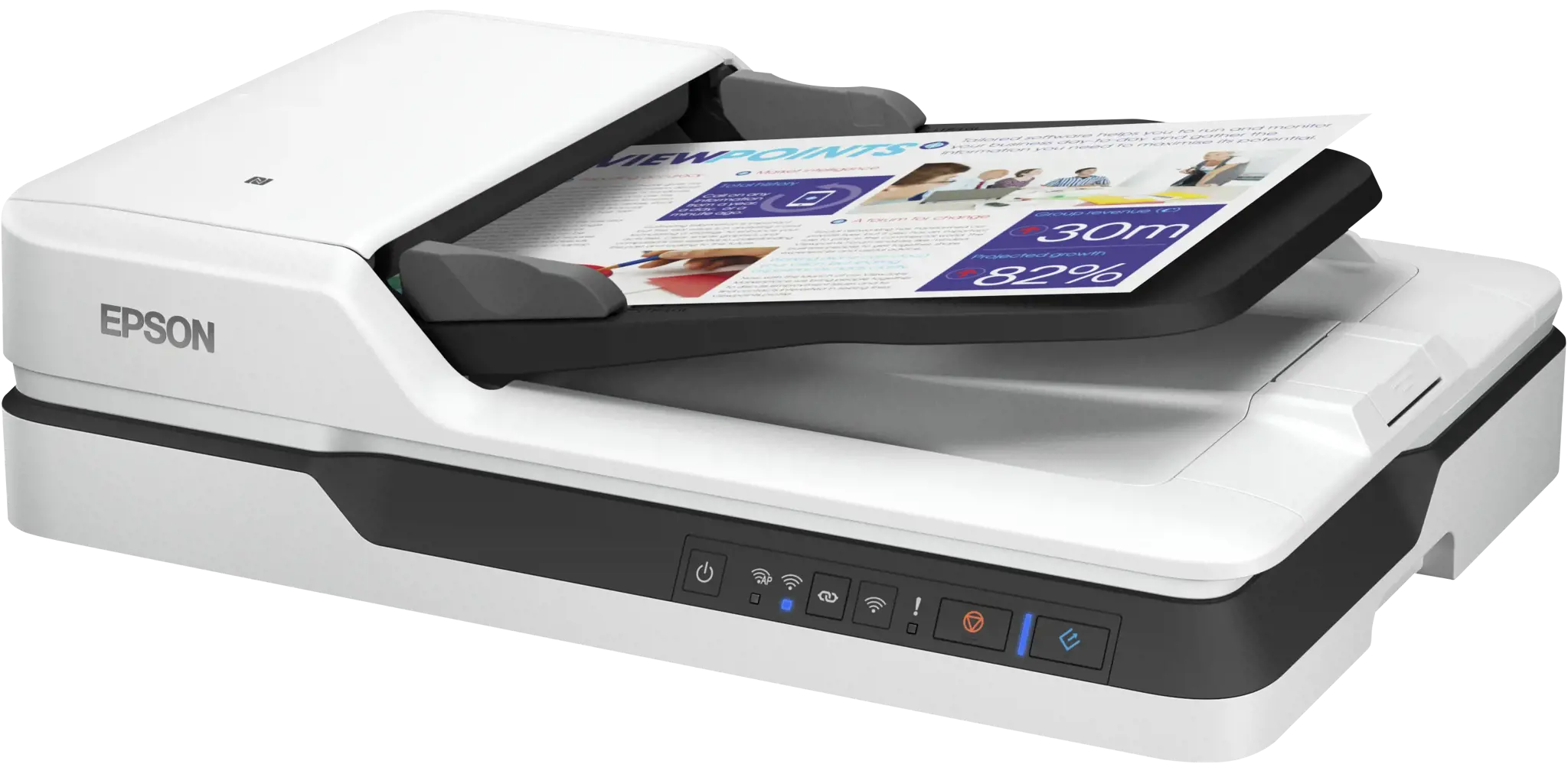 "Epson WorkForce DS-1660W", 210 x 297 mm, 1200 x 1200 DPI, 1200 x 1200 DPI, 30 bitų, 24 bitų, 10 bitų