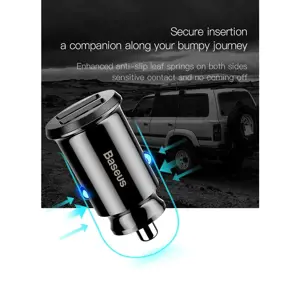 Baseus CCALL-ML01 automobilinis įkroviklis 2x USB | 5V | 3.1A juodas