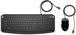 "HP Pavilion" klaviatūra ir pelė 200, pilno dydžio (100%), USB, mechaninė, juoda, pelė pridedama