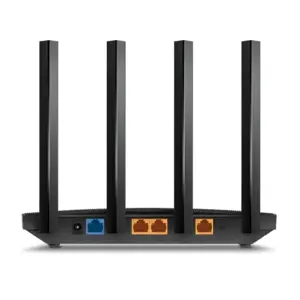 TP-Link Archer AX1500 Wi-Fi 6 maršrutizatorius, "Wi-Fi 6" (802.11ax), trijų dažnių (2,4 GHz / 5 GHz / 5 GHz), Ethernet LAN, juodas, stalinis maršrutizatorius