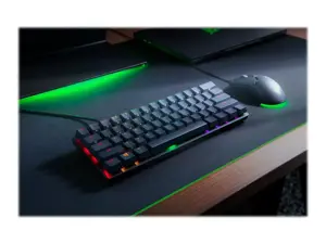 Razer Huntsman Mini 60%, Žaidimų, Opto-Mechanical, RGB LED apšvietimas, Nordic, Juoda, Laidinis