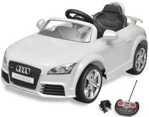 Audi TT RS vaikiškas automobilis su nuotoliniu valdymu, baltas