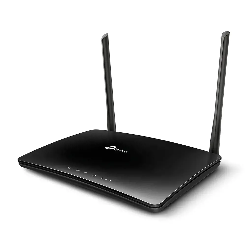 TP-Link 300 Mbps belaidis N 4G LTE maršrutizatorius, "Wi-Fi 4" (802.11n), vienos juostos (2,4 GHz), Ethernet LAN, 3G, juodas, stalinis maršrutizatorius