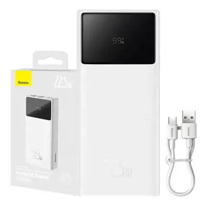 Maitinimo baterija "Baseus Star-Lord" 20000 mAh, 2xUSB, USB-C, 22,5 W (balta)